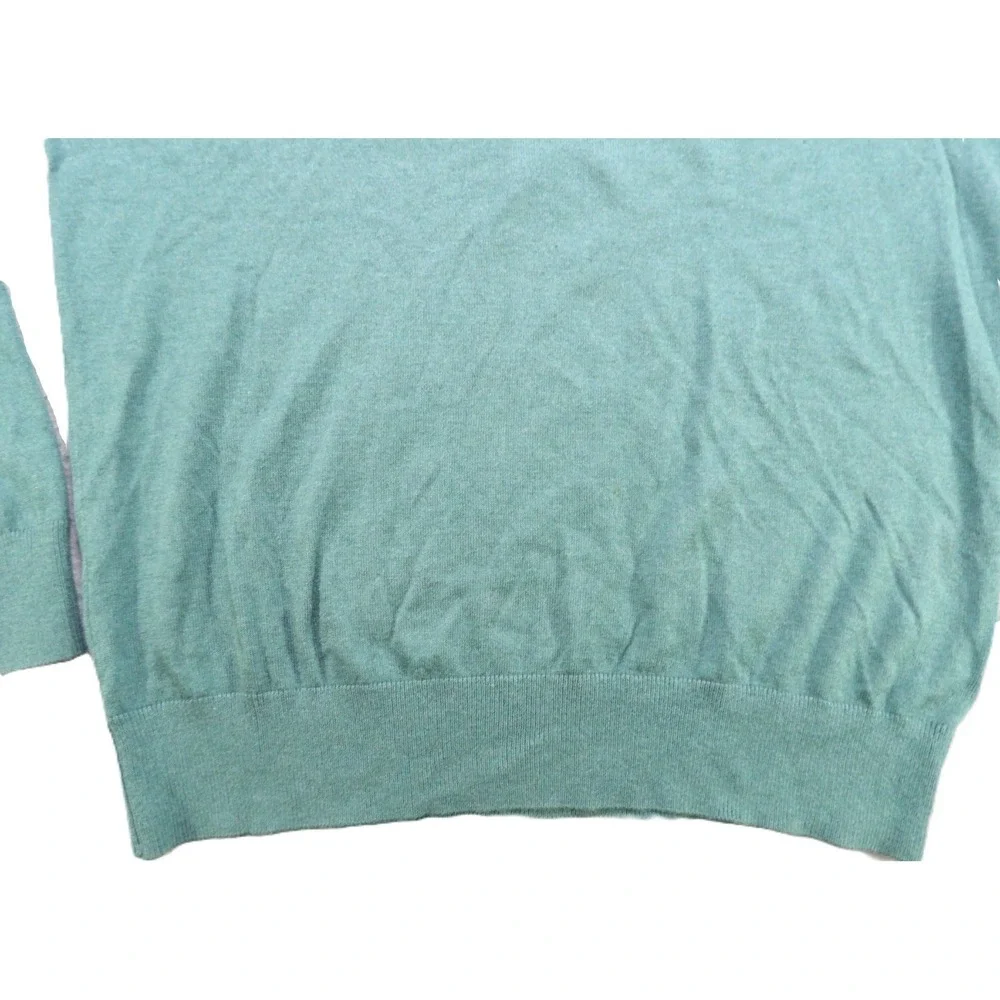 Banana Republic Luxury Blend V-Neck Sweater Silk Blend Men Medium Knitwear Teal